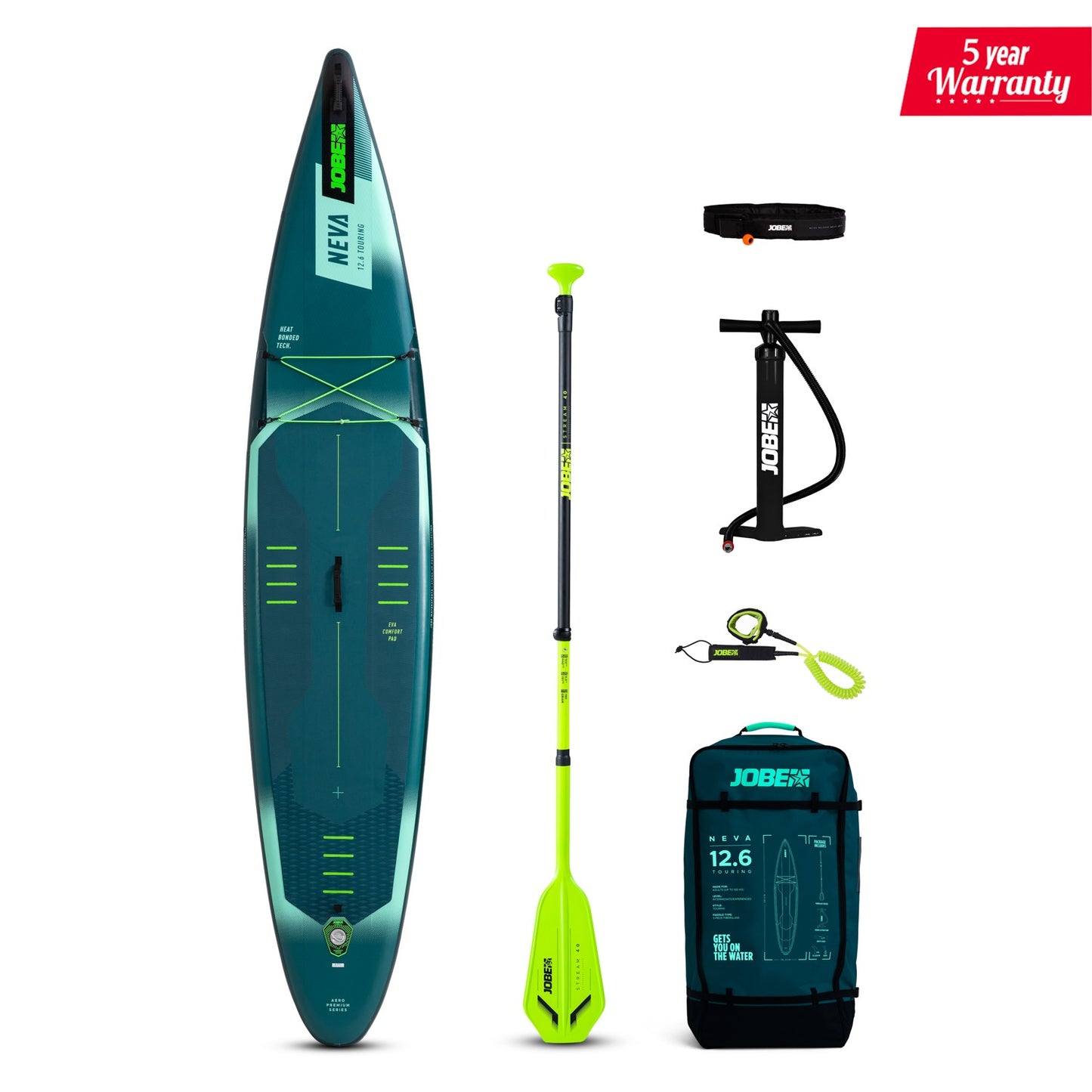 Jobe Aero Neva SUP Board 12.6 Pakket – Perfect voor lange toeren en avontuur